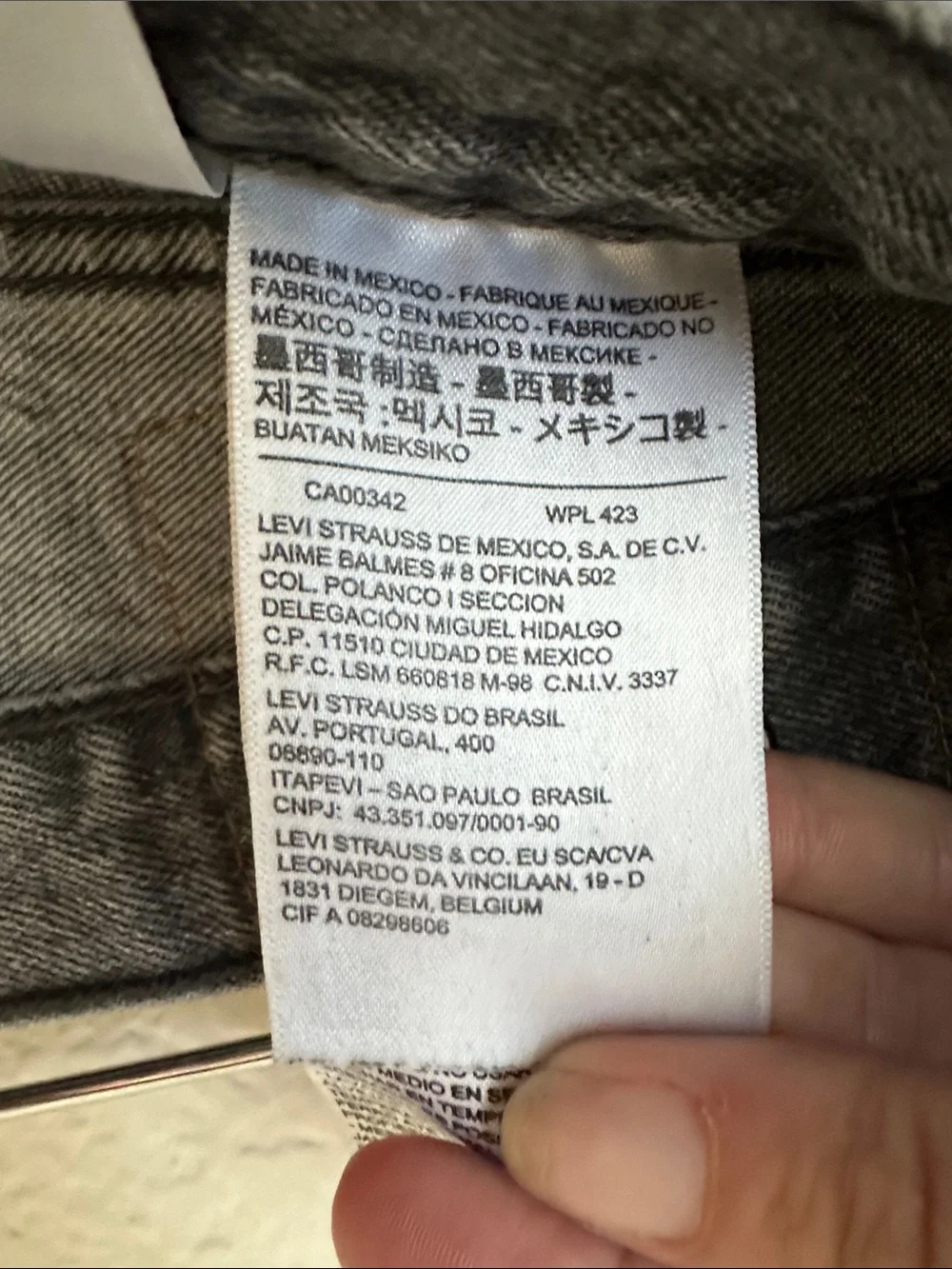 Levi's Men's Gray Slim Straight Jeans